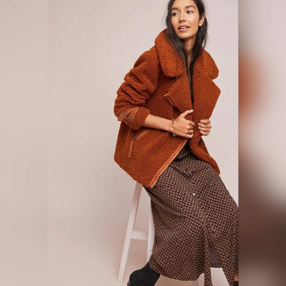 Anthropologie Marrakech Sherpa Teddy Jacket